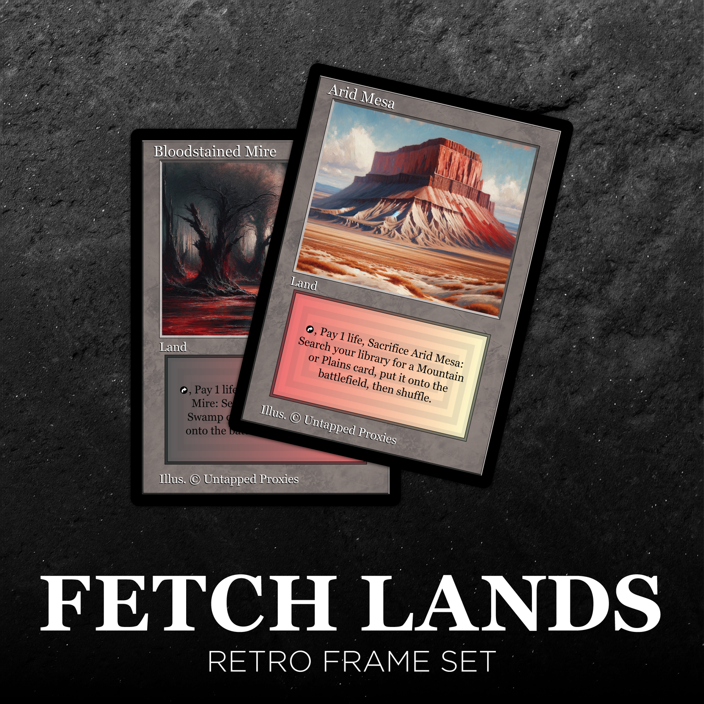 Retro Frame Fetch Lands Set