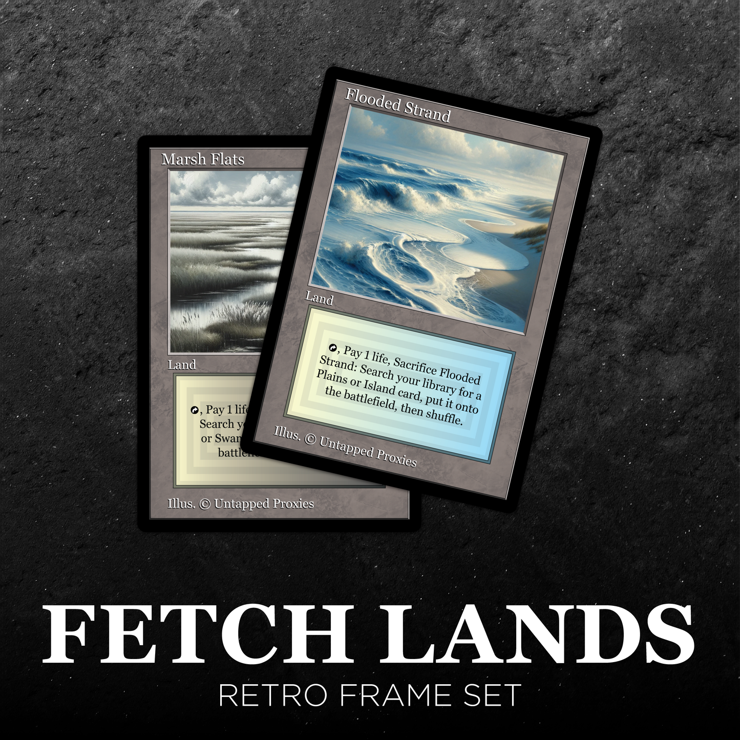 Retro Frame Fetch Lands Set