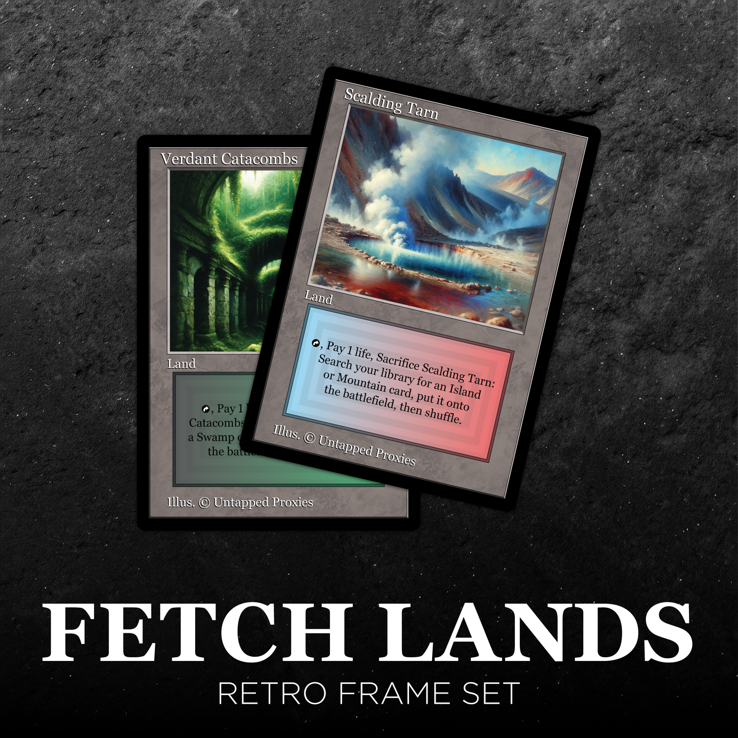 Retro Frame Fetch Lands Set