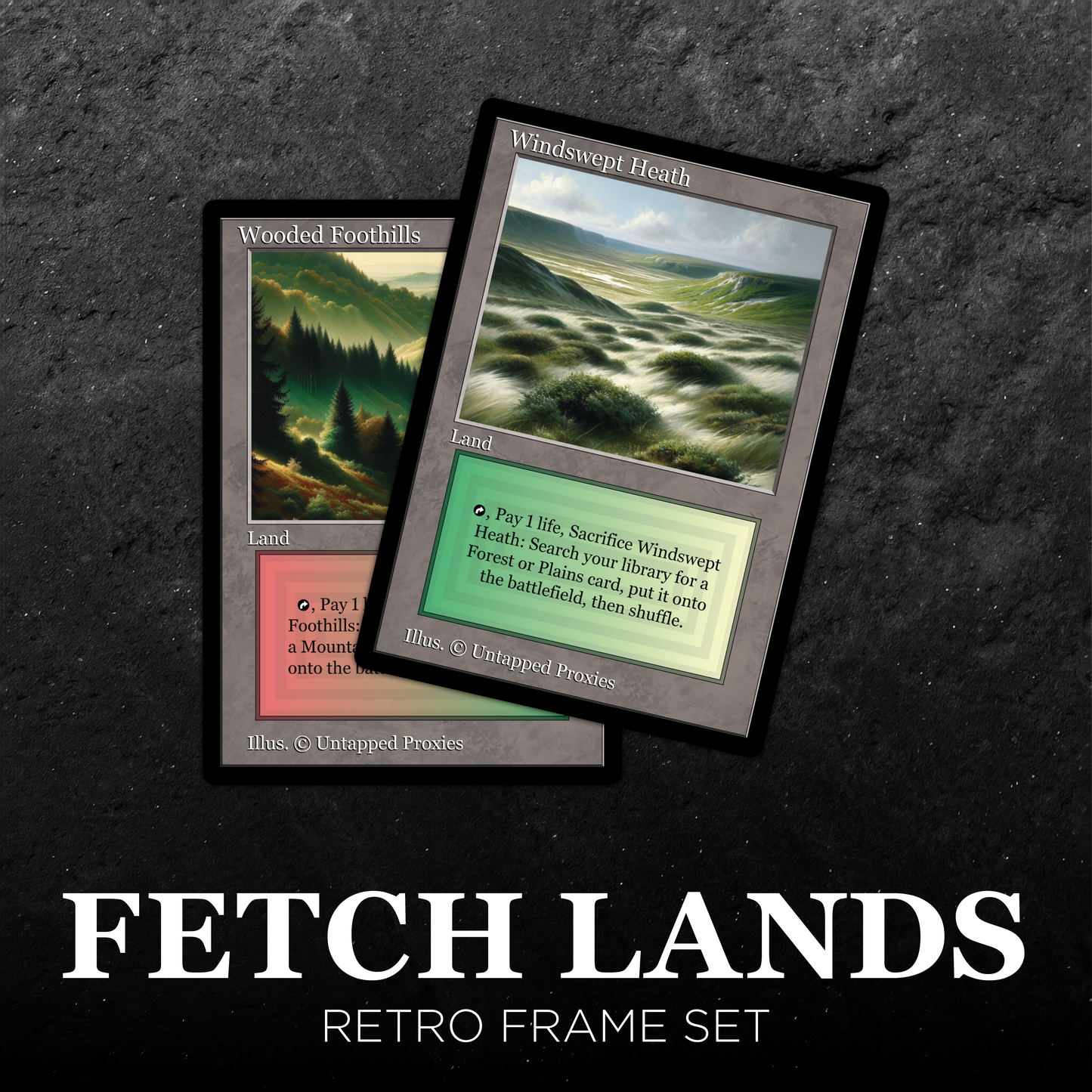 Retro Frame Fetch Lands Set