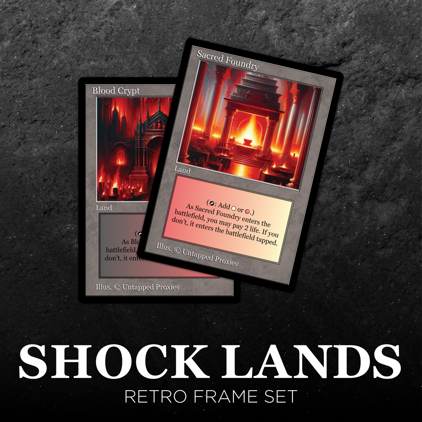 Retro Frame Shock Lands Set