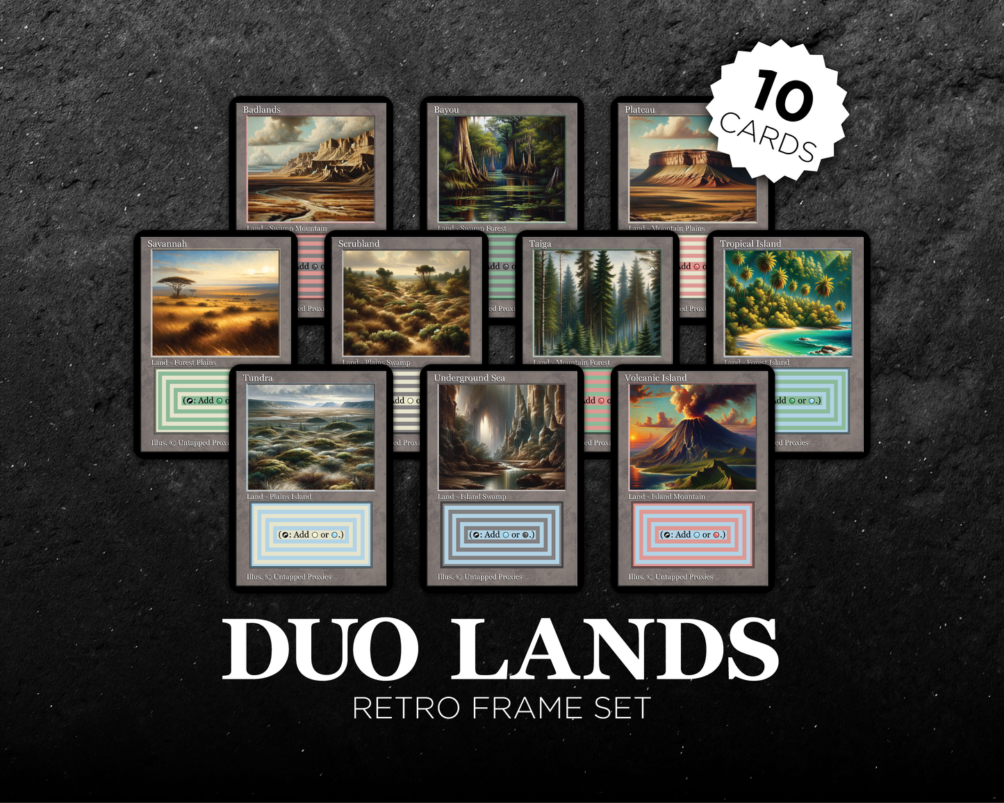 Retro Frame Dual Lands Set