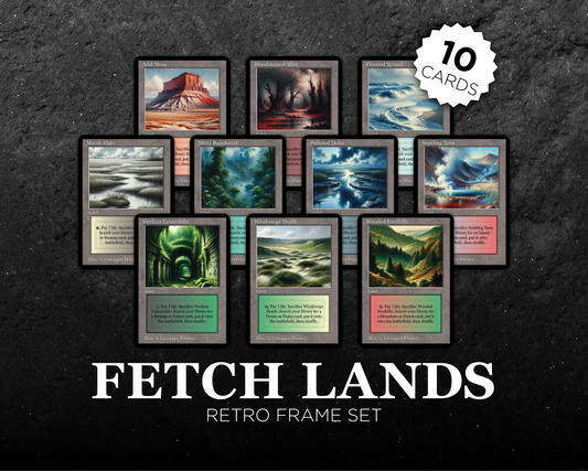 Retro Frame Fetch Lands Set