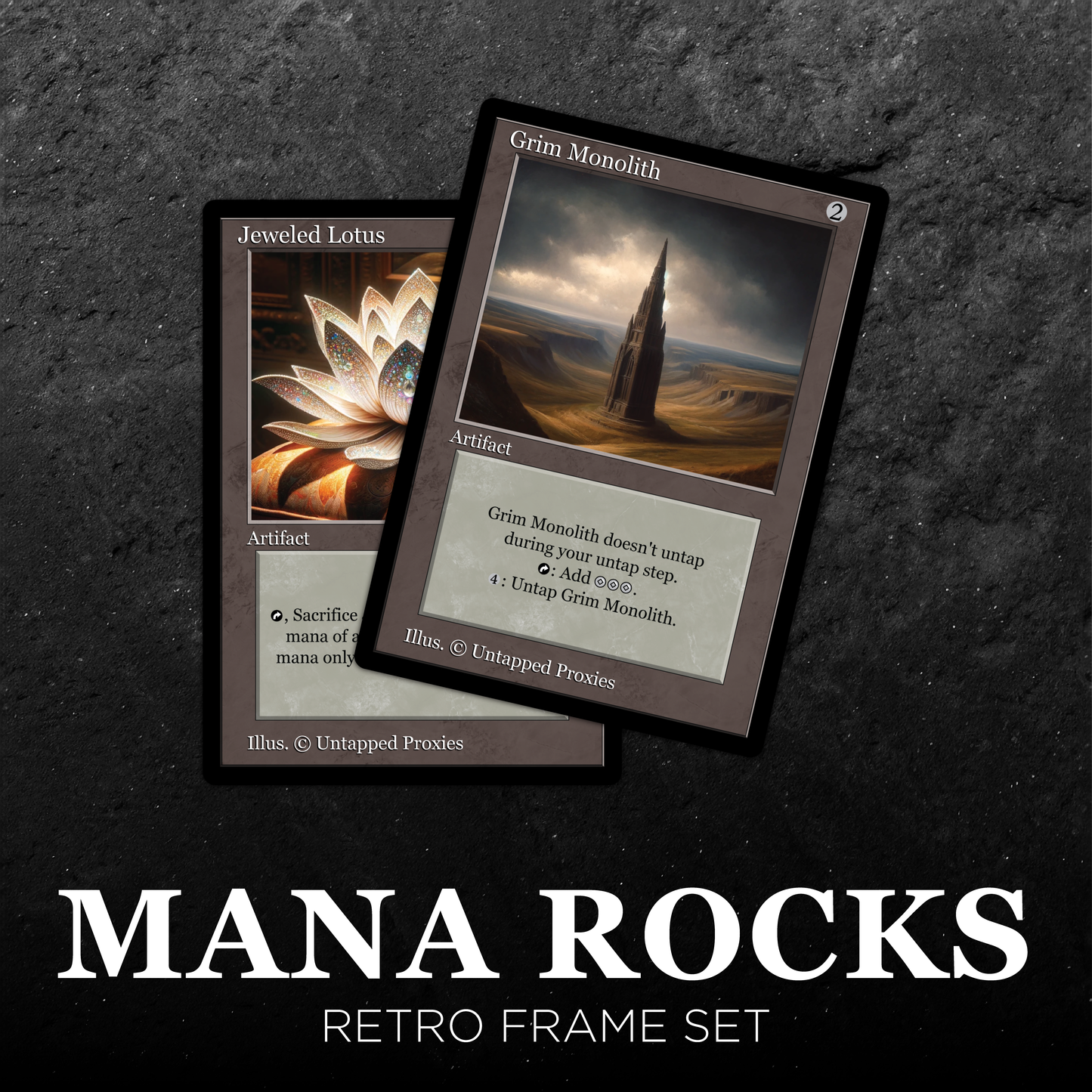 Retro Frame Mana Rocks Set