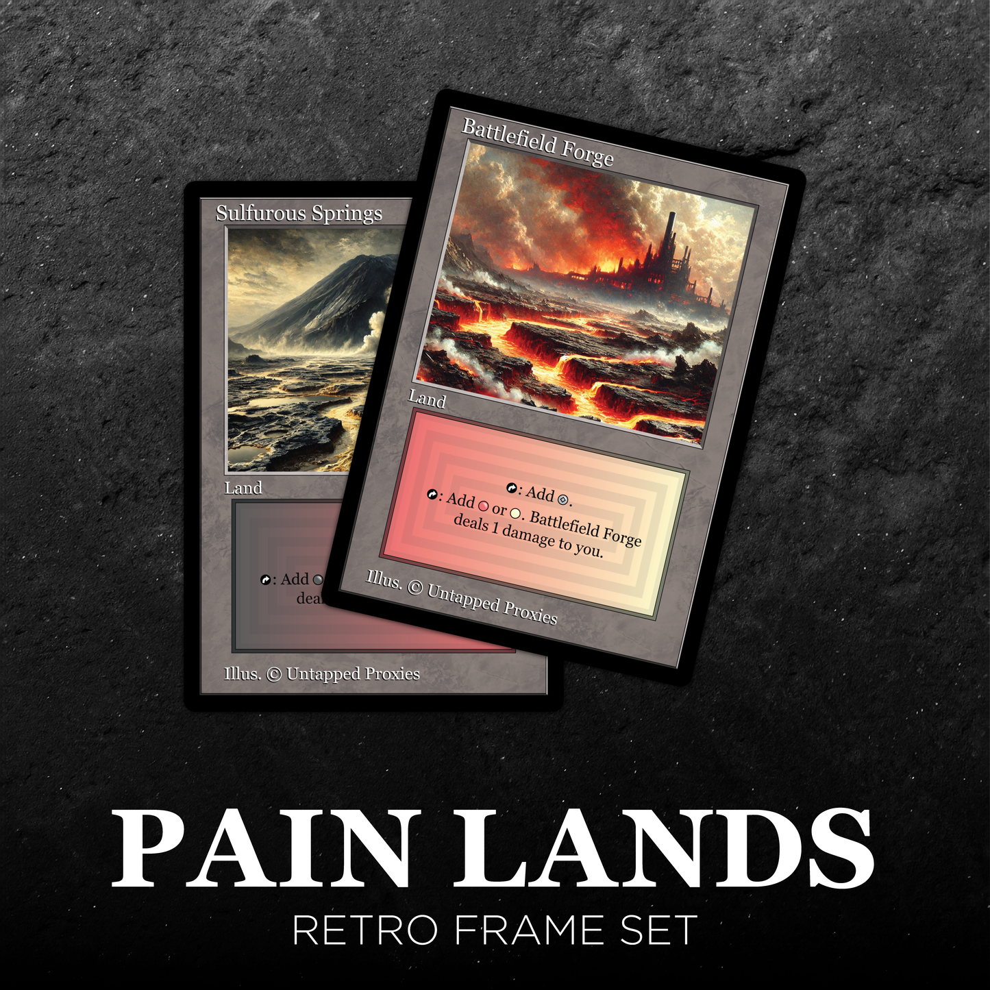 Retro Frame Pain Lands Set