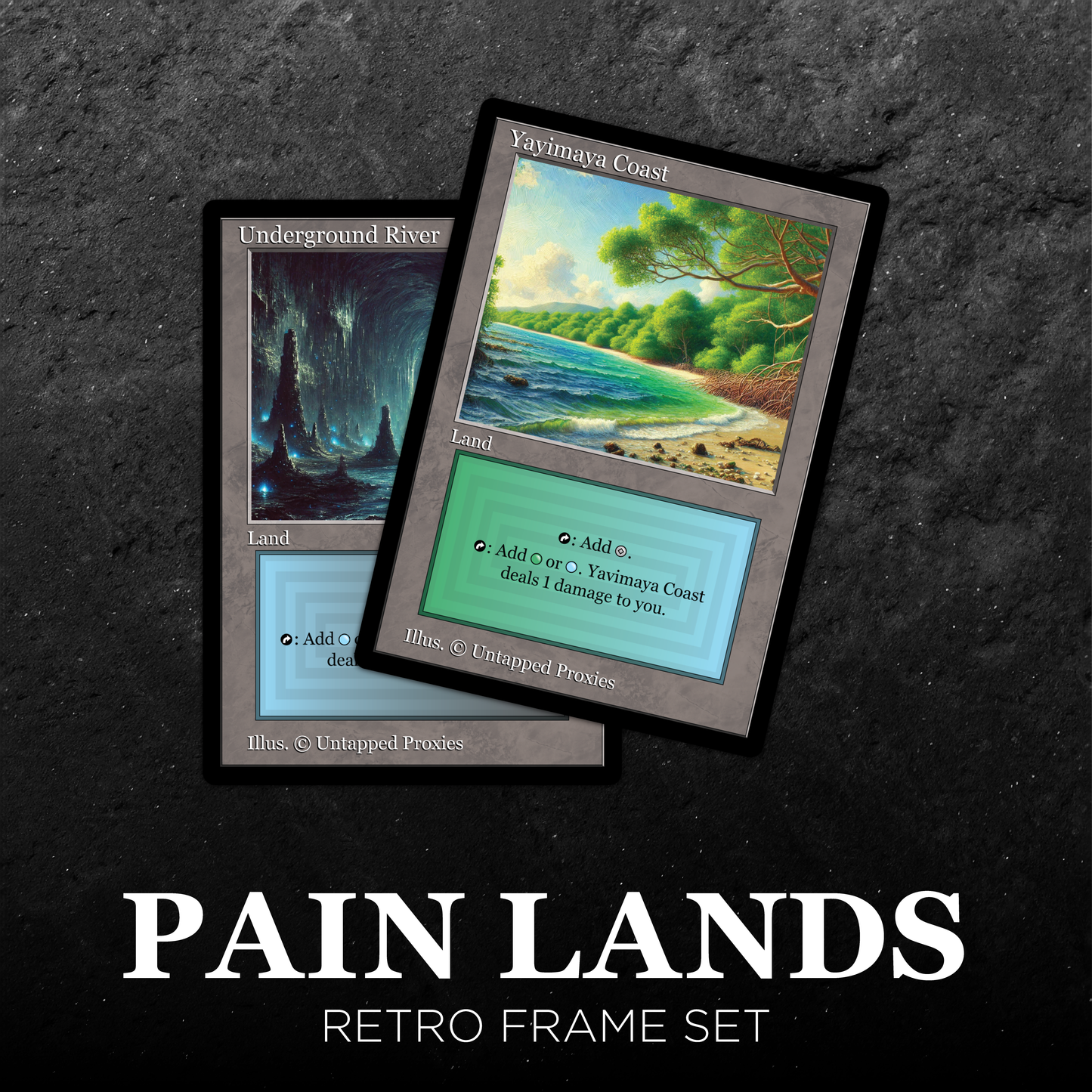 Retro Frame Pain Lands Set