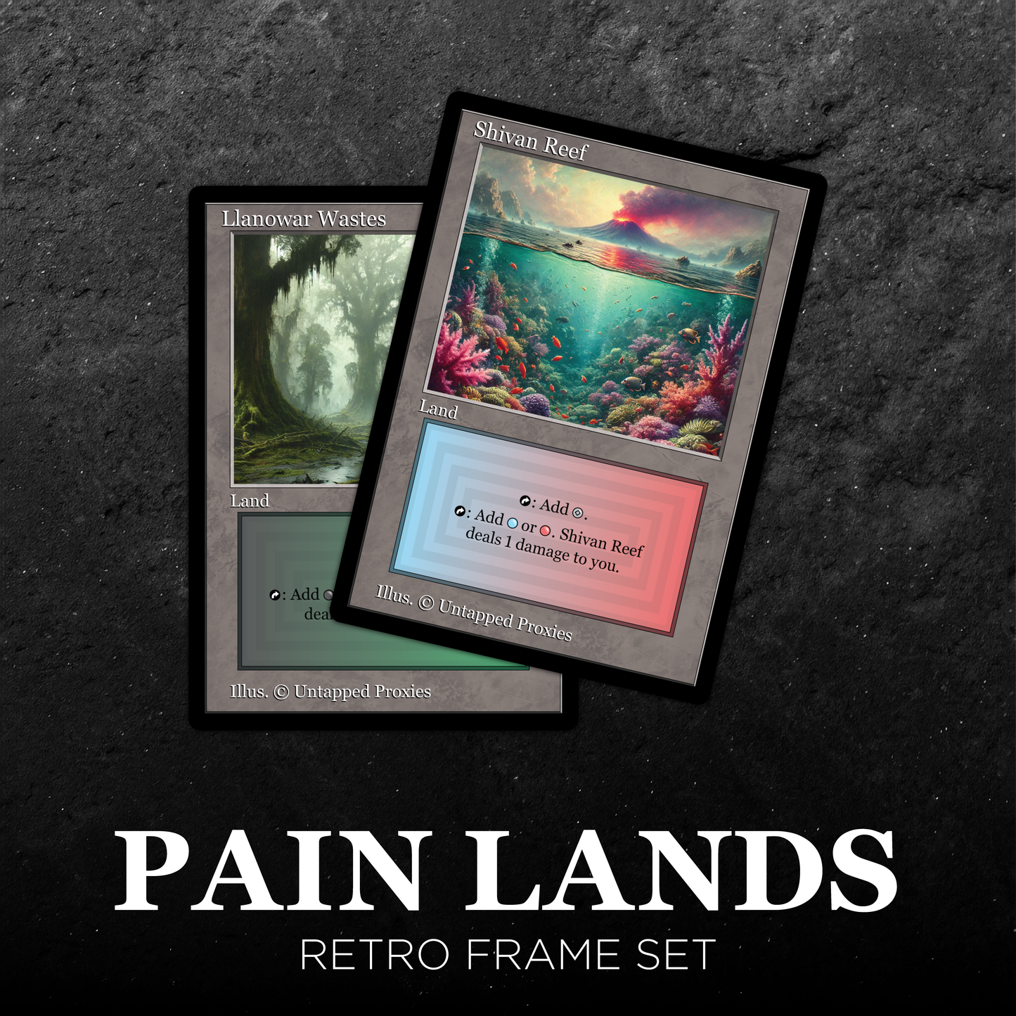 Retro Frame Pain Lands Set