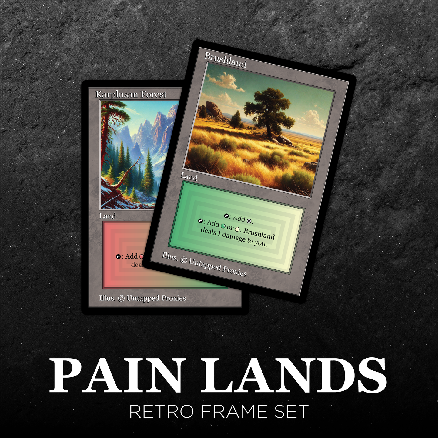 Retro Frame Pain Lands Set